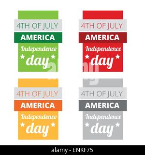 Set di vettore di American Independence Day Illustrazione Vettoriale