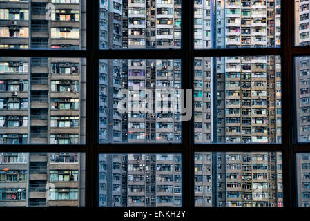 Wah Fu station wagon, alloggiamento pubblico station wagon, Hong Kong, Cina. Foto Stock