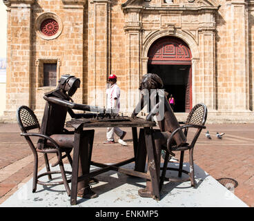 Piazza del Duomo (Plaza de la Catedral) Cartagena de Indias Colombia Sud America Foto Stock