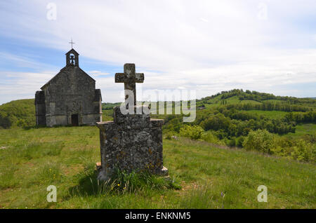 Cappella Notre-Dame-des-grazie, vicino Caylus, Tarn-et-Garonne, SW FRANCIA Foto Stock