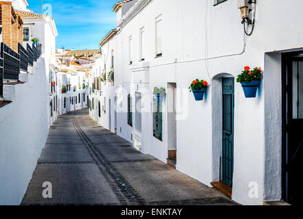 Pittoresca strada di Mijas Foto Stock