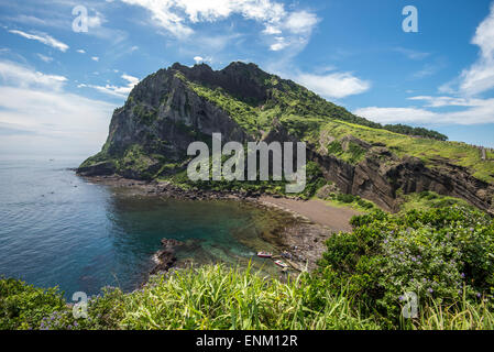 SeongSan Ilchulbong (cono vulcanico) in Jeju Island, Corea del Sud Foto Stock