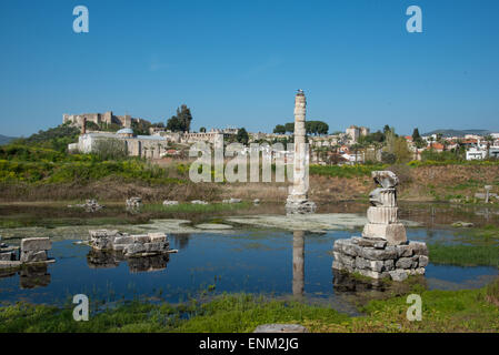 Il Tempio di Artemide ad Efeso in Turchia. Una delle sette meraviglie del mondo antico. Foto Stock