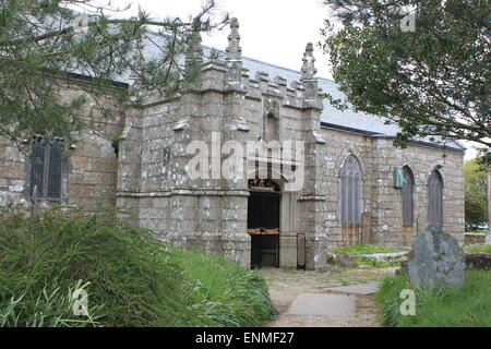 chiesa di madron in penitenziana cornovaglia occidentale Foto Stock