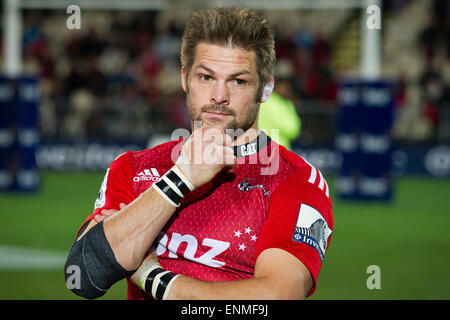 Christchurch, Nuova Zelanda. 8 Maggio, 2015. Richie McCaw dei Crociati dopo la Investec Super partita di rugby tra i crociati e i Rossi presso AMI Stadium il 8 maggio 2015 a Christchurch, Nuova Zelanda. Credito: dpa picture alliance/Alamy Live News Foto Stock