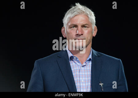 Christchurch, Nuova Zelanda. 8 Maggio, 2015. Headcoach Todd Blackadder dei Crociati dopo la Investec Super partita di rugby tra i crociati e i Rossi presso AMI Stadium il 8 maggio 2015 a Christchurch, Nuova Zelanda. Credito: dpa picture alliance/Alamy Live News Foto Stock