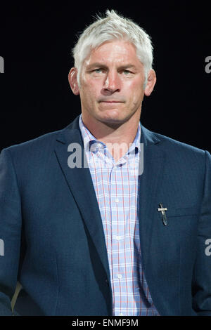 Christchurch, Nuova Zelanda. 8 Maggio, 2015. Headcoach Todd Blackadder dei Crociati dopo la Investec Super partita di rugby tra i crociati e i Rossi presso AMI Stadium il 8 maggio 2015 a Christchurch, Nuova Zelanda. Credito: dpa picture alliance/Alamy Live News Foto Stock