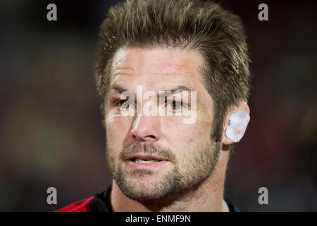 Christchurch, Nuova Zelanda. 8 Maggio, 2015. Richie McCaw dei Crociati dopo la Investec Super partita di rugby tra i crociati e i Rossi presso AMI Stadium il 8 maggio 2015 a Christchurch, Nuova Zelanda. Credito: dpa picture alliance/Alamy Live News Foto Stock