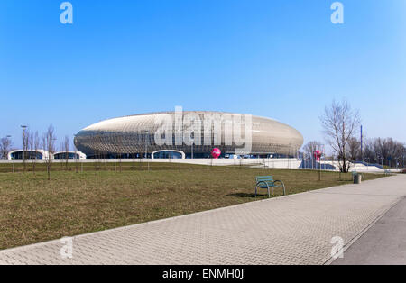 CRACOW POLONIA - MARZO 23, 2015: Tauron Arena di Cracovia. Intrattenimento moderno e impianto sportivo. Il più grande in Polonia. Foto Stock