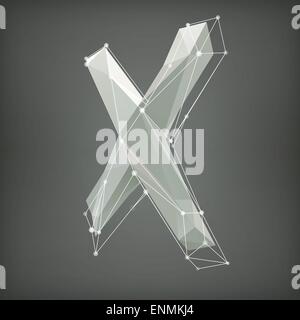 Bassa poli alfabeto. Lettera. Illustrazione vettoriale EPS 10 Illustrazione Vettoriale