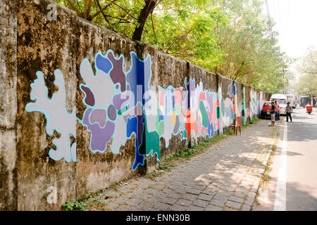 La street art di Fort Kochi. Foto Stock