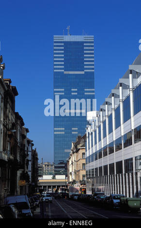 BEL, Belgio, a Bruxelles, la Tour du Midi, edificio alto a Gare du Midi. BEL, Belgien, Bruessel, der Tour du Midi, Hoc Foto Stock