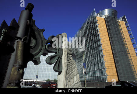 BEL, Belgio, a Bruxelles, l'edificio Berlaymont della Commissione europea. BEL, Belgien, Bruessel, das Gebaeude Berlaymont der Foto Stock