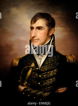 General William Henry Harrison durante la guerra di 1812 Foto Stock