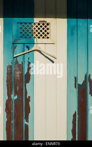 Cabine sulla spiaggia a Manilva in andalusia   Spagna meridionale Foto Stock