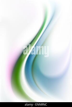 Il verde e il blu delle onde curve su gradiente bianco sullo sfondo delle maglie Illustrazione Vettoriale