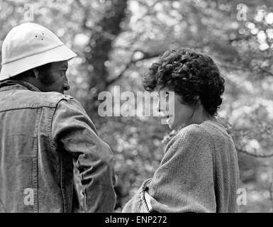 Robin e Marian, USA 1976, aka: Robin und mariana, Regie: Richard Lester und Darstellerin Audrey Hepburn bei den Dreharbeiten. Un Foto Stock