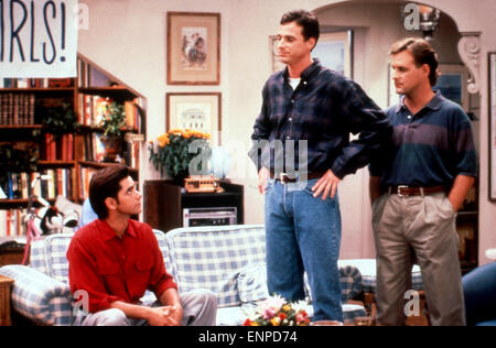 Full House, sitcom, STATI UNITI D'AMERICA 1987 - 1995, Staffel 7, Darsteller: John Stamos, Bob Saget Dave Coulier Foto Stock