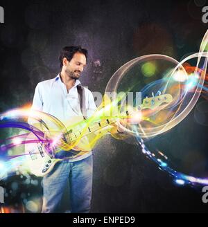 Sentieri di chitarra Foto Stock