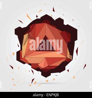 Vettore. Abstract 3D figura geometrica. Illustrazione Vettoriale