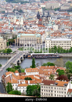 Città di Praga dal di sopra Foto Stock