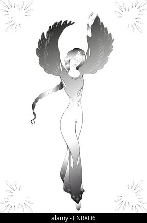 Bella leggenda di una principessa. EPS10 illustrazione vettoriale Illustrazione Vettoriale
