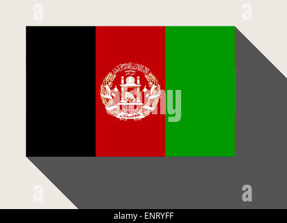 Afghanistan bandiera in flat web design di stile. Foto Stock