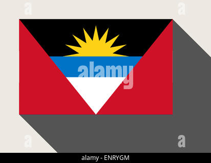 Antigua e Barbuda bandiera in flat web design di stile. Foto Stock