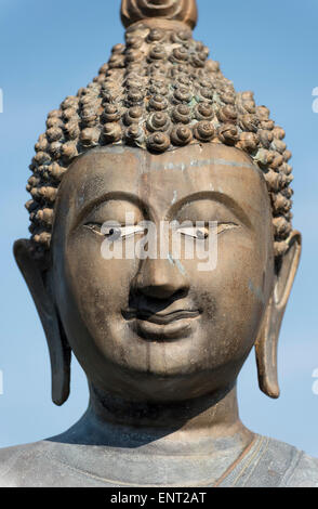 Close-up della statua di Buddha a Vederema Malakaya Centro di Meditazione, Colombo, Sri Lanka Foto Stock