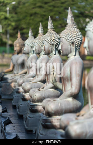 Statue di Buddha a Vederema Malakaya Centro di Meditazione, Colombo, Sri Lanka Foto Stock