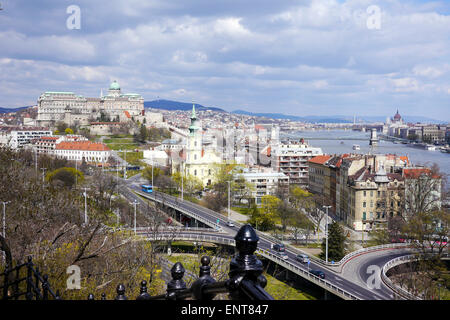 Europa orientale, Ungheria, Budapest, cityscape dalla Cittadella Foto Stock