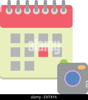 Appartamento in stile icona calendario Illustrazione Vettoriale