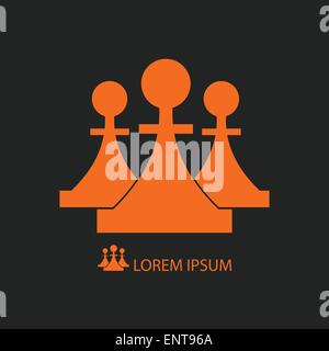 Tre pezzi di colore arancione Illustrazione Vettoriale