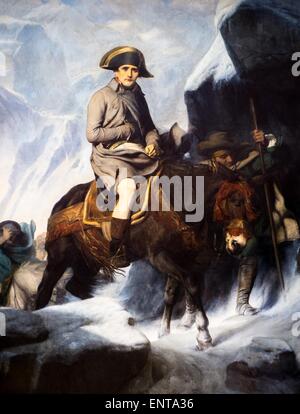 Napoleone Bonaparte che attraversano le Alpi nel 1800 02/10/2013 - XIX secolo collezione Foto Stock