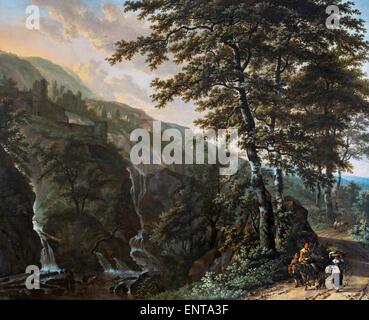 Paesaggio con figure Olio su tela 23/08/2013 - XVII secolo raccolta Foto Stock