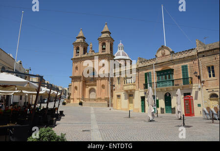 La Chiesa di Nostra Signora di Pompei di Marsaxlokk Town Center, Malta Europa Mediterranea Foto Stock