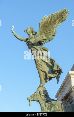 L'altare della patria monumento chiamato victoriano o vittoriano, a Roma Italia Foto Stock