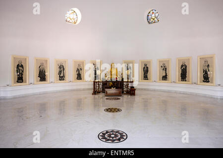 La santa città buddista di Kushinagar, in India del nord. Il luogo in cui il Buddha è morto. Foto Stock