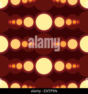 Un vettore seamless geometrica modello di cerchio disegnato in uno stile rétro Illustrazione Vettoriale