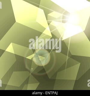 Un vettore illustrazione astratta di shining cubi nello spazio con flare Illustrazione Vettoriale