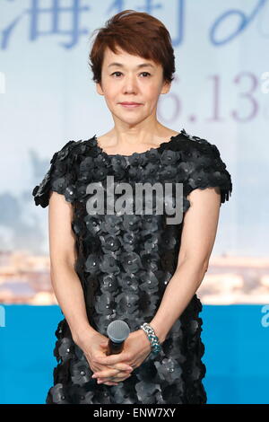 Shinobu o prendono, 11 Maggio 2015 : Attrice Shinobu o prendono assiste premiere evento per movie Umimachi Diary tenutosi a Roppongi Hills Arena di Tokyo. Il Cannes designato il film si apre il 13 giugno in Giappone. © Sho Tamura/AFLO/Alamy Live News Foto Stock