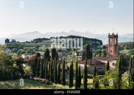 Il borgo di Massa Macinaia vicino a Lucca, Toscana, Italia. Foto Stock