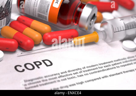 COPD diagnosi. Concetto medico. Foto Stock