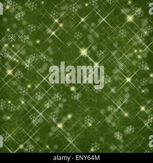 Inverno sfondo astratto, stelle di natale con i fiocchi di neve Foto Stock