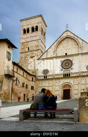 Duomo di San Rufino Assisi Italia Toscana Umbria si EU Europe Foto Stock
