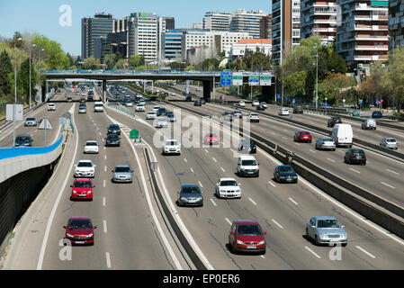 M-30 orbital, Madrid, Spagna Foto Stock