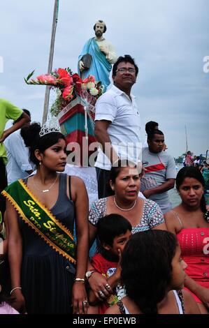 Festival del giorno di San Pedro e El Señor del Mar ( Signore del mare ) in PUERTO PIZARRO. Dipartimento di Tumbes .PERÙ Foto Stock