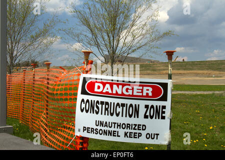 Contea di Somerset, PA, Stati Uniti d'America - 8 Maggio 2015 : volo 93 National Memorial nuovo centro visitatori in costruzione. Foto Stock