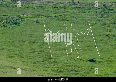 L'uomo lungo di Wilmington vicino a Eastbourne, Inghilterra, Gran Bretagna, Europa Foto Stock