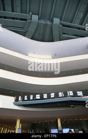 La sede centrale delle Nazioni Unite. Assemblea generale delle Nazioni Unite. All'interno dell'ingresso pubblico. La città di New York. Stati Uniti d'America. Foto Stock